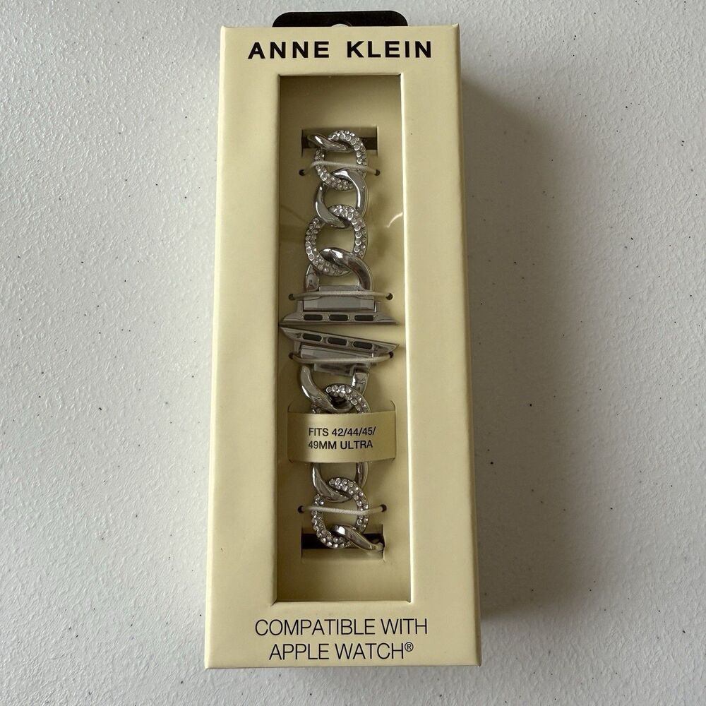 NWT Anne Klein Chain Link Apple Watch Compatible Band Strap Fits 42/44/45/49mm